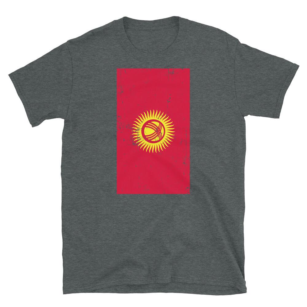 

Kyrgyzstan Central Asia Bishkek Distressed Flag Short-Sleeve Unisex T-Shirt L