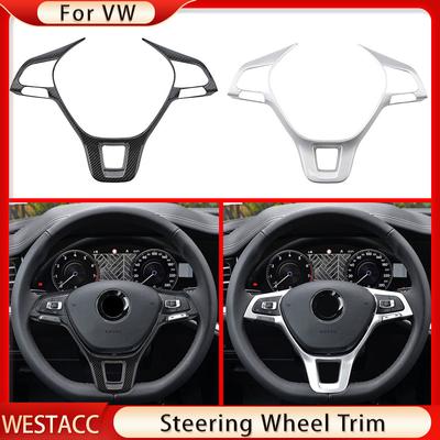 Car Steering Wheel Panel Trim Cover for Volkswagen VW Golf 7 Tiguan MK2 Polo T-Cross T-Roc Touran Jetta 2017-2022