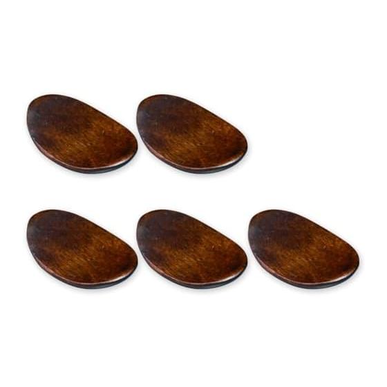 J-kitchens Wooden Chopstick Rests, Oval, Set of 5, 5.2x3.2cm, Natural Wood, Lacquer