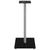 Vidaxl Speaker Stands, 2 Pcs, Black-Silver, Tempered Glass