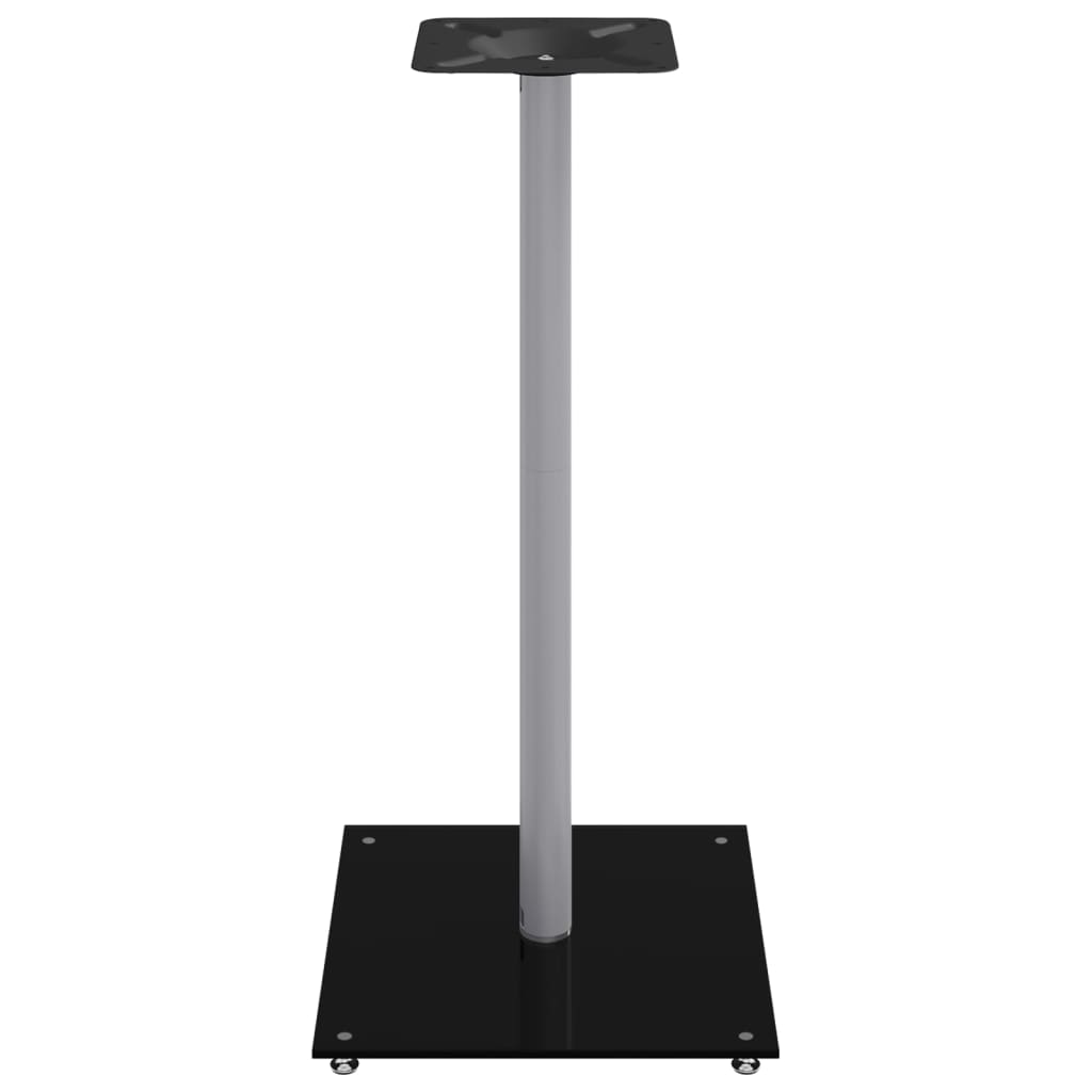 Vidaxl Speaker Stands, 2 Pcs, Black-Silver, Tempered Glass