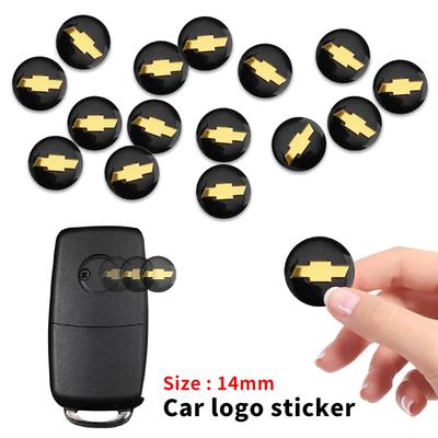 2/5/10Pcs 14mm Aluminum Car Remote Key Sticker Emblem Auto Accessories For Colorado Cruze Spark Captiva Malibu Aveo