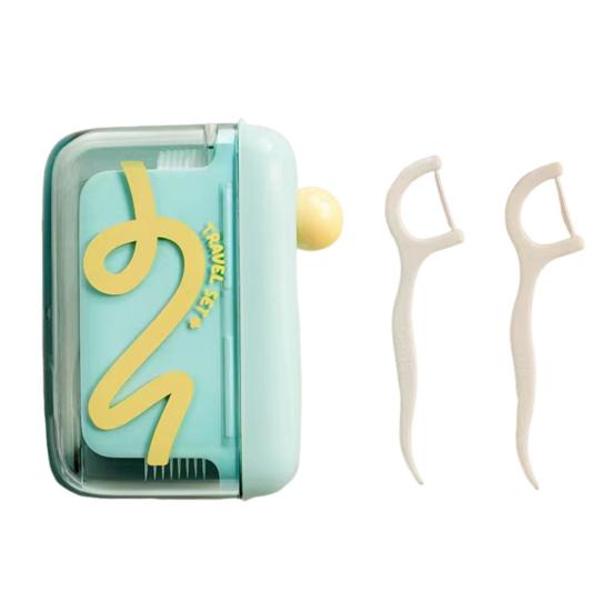 Automatický úložný box na zubní nit Velkokapacitní Prachotěsný Průhledný design Vyskakovací dávkovač zubní nitě