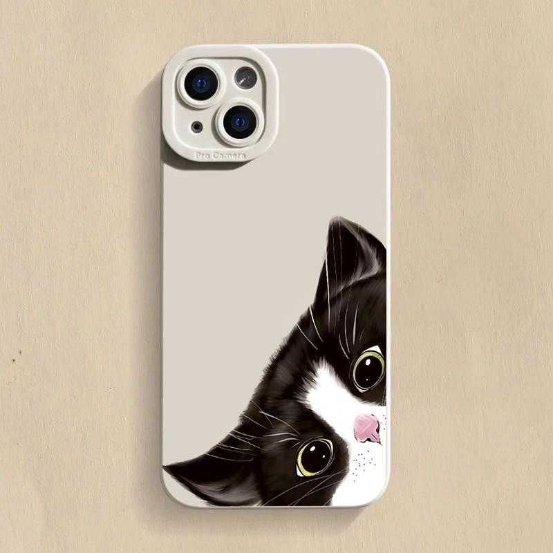 

Cute Black Cat Pattern Silicone Phone Case For Xiaomi Redmi Note 14 13 12 11 Pro Plus 5G 12S 11S Redmi 13C 14C 12 4G Soft Cover Redmi Note 12 5G