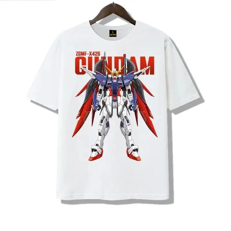 Gundam Mecha Anime Print Family Matching T-Shirt Men Kids Boys Cotton Summer Short Sleeve Tee Hot Sale