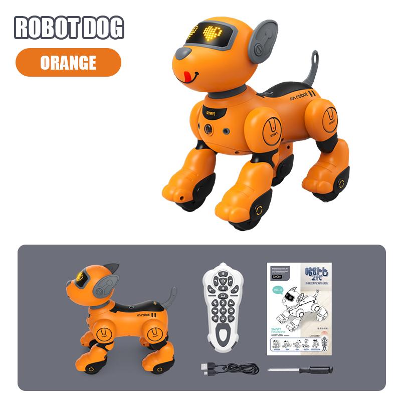 Rc Smart Stunt Dog Follow Touch Interactive Voice Control Robot Dance Music Light Intelligent Programming Kids Educational Toys