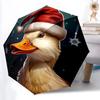 1pc Christmas Duck Automatic Folding Umbrella, Sturdy And Durable Automatic Folding Umbrella with 8 Ribs, Convenient for Outdoor Use146