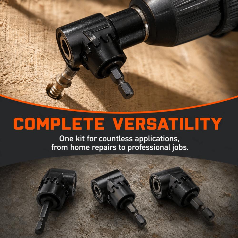 Black Right Angle Drill Adapter Multifunction Power Screwdriver Adapter Home Improvement