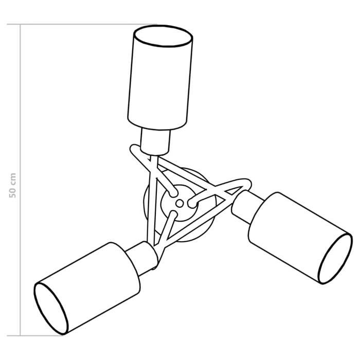 VidaXL Plafonnier avec Abat-jour en Verre Lustre Lampe Suspendue Luminaire d'Intérieur Salon Chambre à Coucher Maison 3 289229