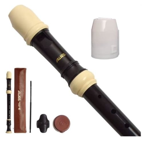 Toyama Musical Instruments AULOS Symphony Soprano Recorder, Baroque Style, 503B(E), with Antibacterial Cap Set