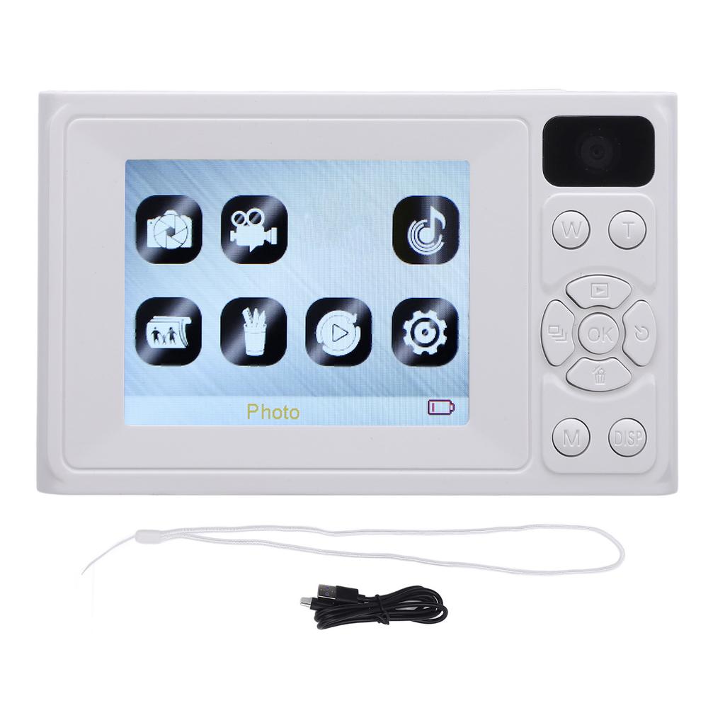Digital Camera with Front and Rear Camera 2.4 Inch Color Screen Fill Light 1080P Selfie Camera for