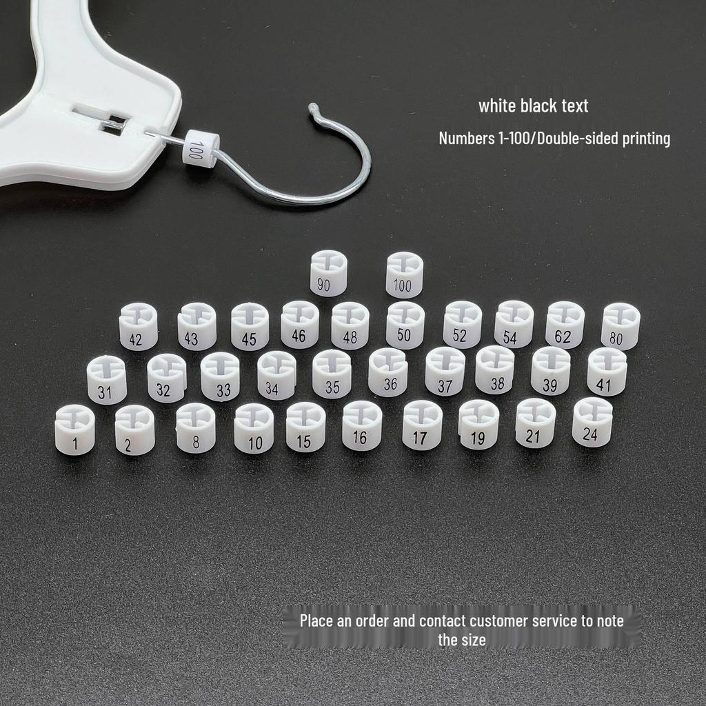 Double-Sided Children's Clothing Size Clips (1-100, 1-50)