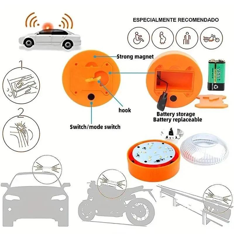 Car Emergency Light V16 Flash Lights Magnetic Induction Road Accident Lamp Beacon Safety Accessory Auto Warning Signal Lamps