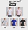 Men's Autumn Fitness Half Tight Short-Sleeve Striped Sports T-Shirt for Basketball & Running