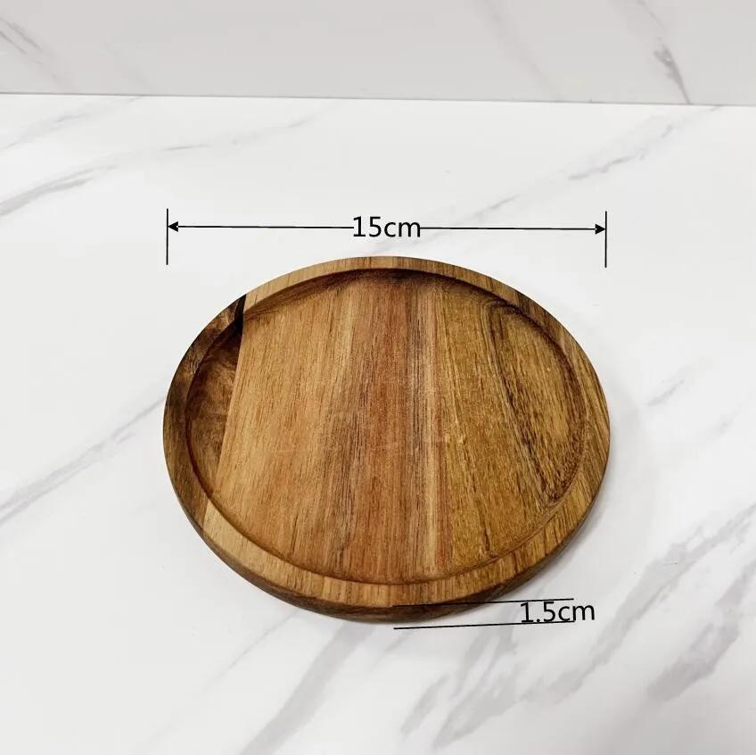 

European style cake wood tray For home transparent glass cover fruit dessert plate hotel tasting trays dinner plates Cake stand