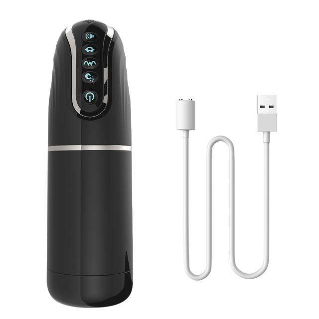 Automatická masturbace pro muže 6 Sání 6 Vibrace Skutečná Pussy Zařízení na výstřik bez hluku Mužské sexuální hračky Orgasmus Požitek Automatické sání