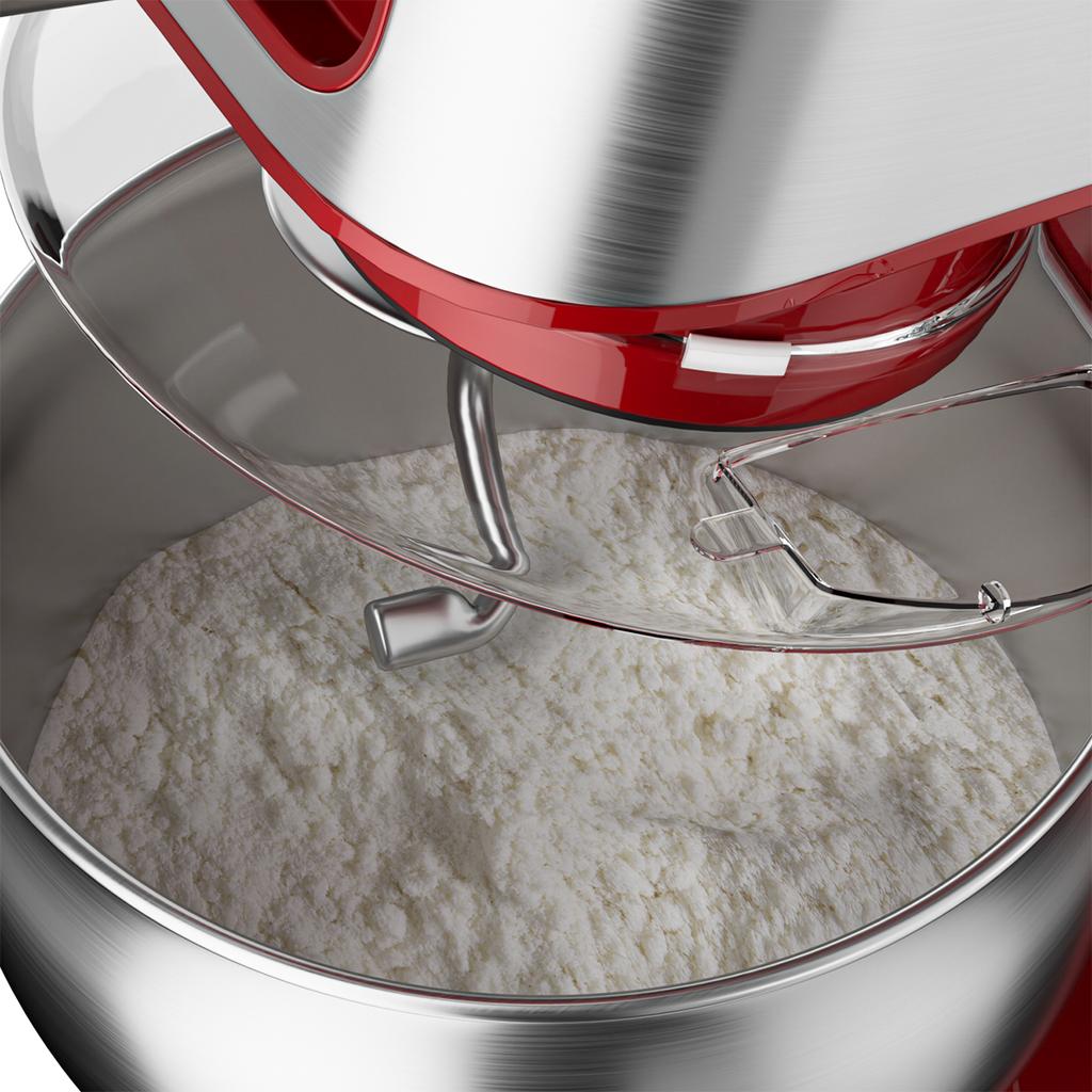 💰Kjøp 6.5L 3in1 Stainless Steel Bowl 6speed Kitchen Food Stand Mixer