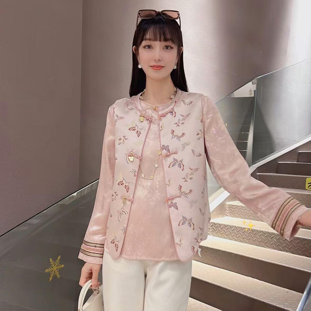 Spring Fashion: New Chinese Style Vest M розовый