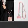 Comfortable Secure Phone Lanyard Anti-Drop Crossbody Neck Strap with Card Holder Solid Color Phone Case Strap for Travel Work