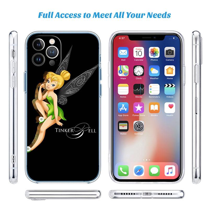 Tinker Bell Tinkerbell Transparent Phone Case for Motorola Moto G10 G20 G30 G31 G32 G34 G35 G41 G42 G50 G51 G52 G55 G60 G60S