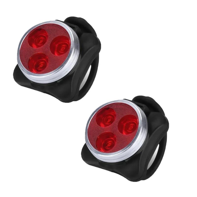 USB Rechargeable Bike Light Set Super Bright Front Headlight and Rear LED Bicycle Light 650mah 4 Light Mode Options