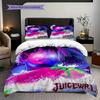 Juice Wrlds Neon Legacy Three-piece set (1 * duvet cover + 2 * pillowcase, without core) 2D Flat Bedding set Christmas birthday gift