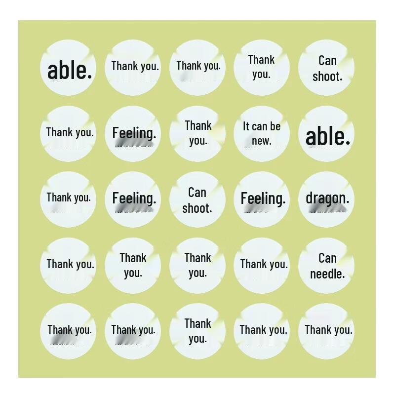 

Disposable Packaging Thank You Stickers