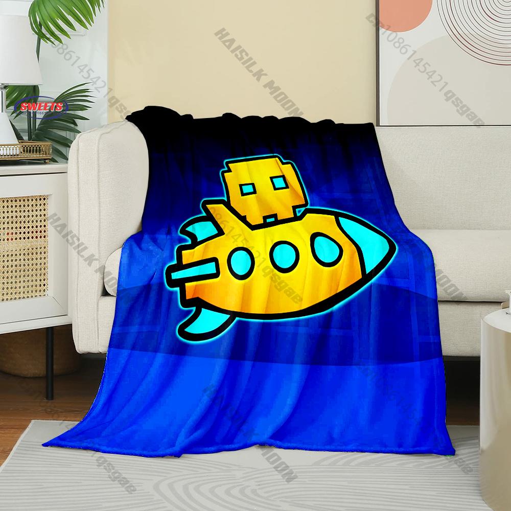 G-Ge0metry D-Dash Printed Flannel Blanket for Home Chair Sofa Couch Bed,Creative Funny Birthday Holiday Gifts for Boys and Girls