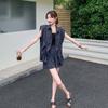 Trendy 2024 Drawstring Sleeve Shirt and Shorts Set: Stylish, Youthful, Two-Piece Casual Outfit