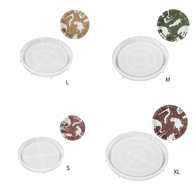Silicone Plate Molds Silicone Fruit Tray Molds Round Epoxy Resin Casting Molds Suitable for Resin Casting Art Crafts