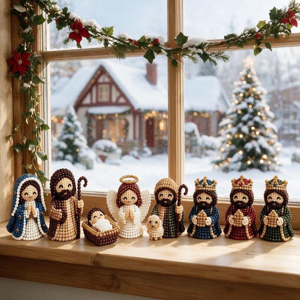 Handmade Nativity Beaded Figures Craft Kit Beaded Nativity Collection Kit To Pass The Time