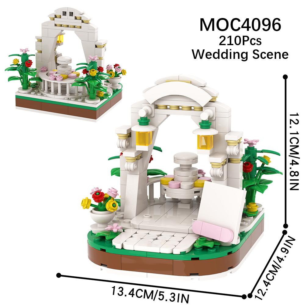 MOOXI City Wedding Bar Jail Penguin Park DIY Diorama Assembly Model Kit For Adults Building Blocks Sets Children Toys MOC Bricks