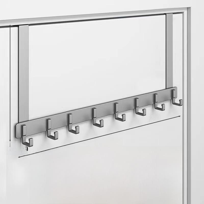 Punch-Free Over-the-Door Coat Rack & Wall-Mounted Hook Organizer