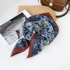 Mary Herringbone cashew silk scarf, color-blocking square scarf, literary vintage small scarf, decorative scarf, breathable scarf