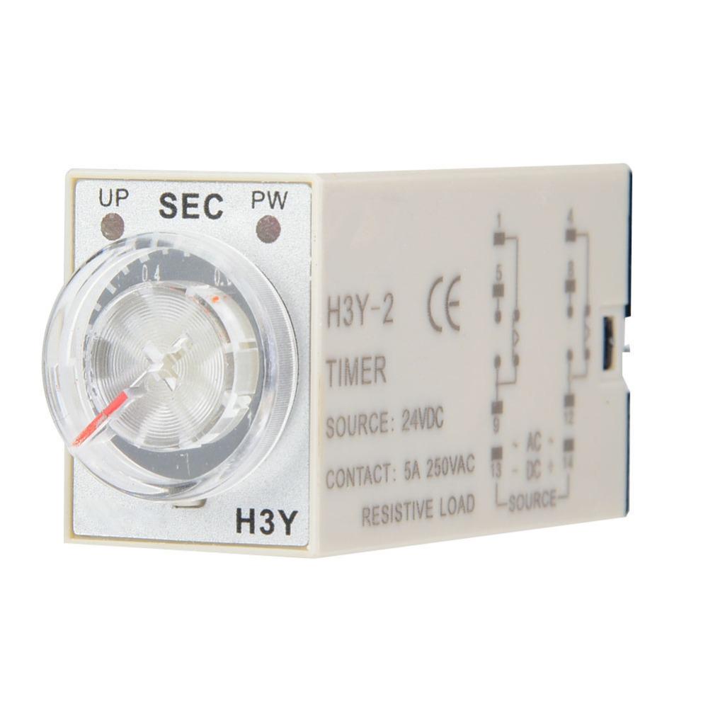 H3Y-2 Time Relay 1/10/30/60S Time Switch 24V Precision Timing Delay Timer  Electrical Systems
