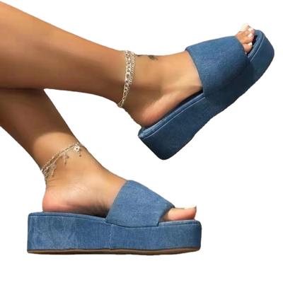 Fashion 2024 New Fashion Summer Thick-soled Slippers Simple Beach Slippers  Sandals  Womenshoes  Slippers Women
