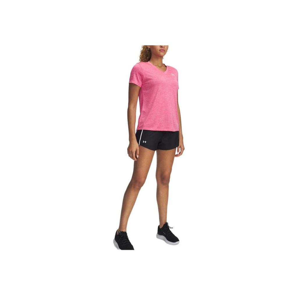 Under Armour Tech Play-Up Soft Comfortable Simple Skin-Friendly Solid Color Sports Shorts Women Shorts Black 1389882-002