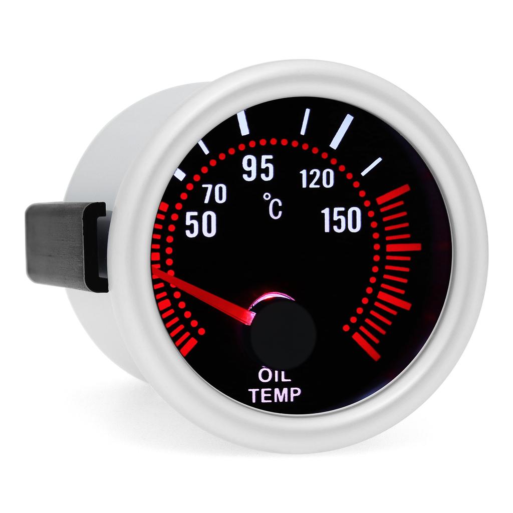 MAIMEIMI 2"52mm Oil Temperature Gauge with Sensor 50-150℃ Smoke Lens Oil Temp Meter for Gasoline Racing Car 12V