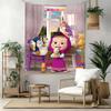 Masha Bear Wall Decor Tapestry Art For Pet Memorial Birthdaywedding Party Backdrop Family Gift