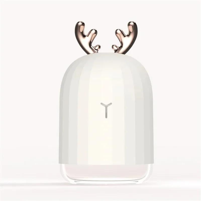 

USB Rechargable 220ML Ultrasonic Air Humidifier Aroma Essential Oil Diffuser for Home Car With LED Night Lamp 40#1126 220ml белый