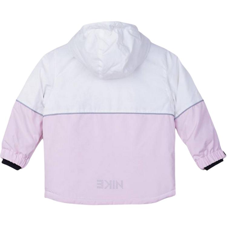 Nike Hooded Fashion Versatile Sports Jacket Kids jackets White Purple HQ7315-133