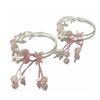 Beads Chinese Style Bracelet Butterfly Women Hand Chain Cute Lotus Charm Bracelet  Women