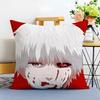 TTokyo Ghoul Cushion Cover Washable Linen Pillowcase Soft  for Sofa Bed Cozy Home Room Decor