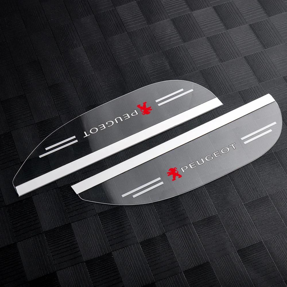 

Car Sticker 2025 Hot 2pcs Car Rearview Mirror Rain Eyebrow Cover For Peugeot 2008 5008 108 4008 206 208 3008 308 207 508 107 307 For peugeot