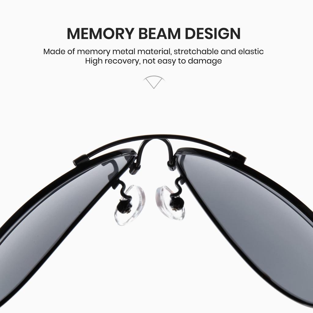 Cyxus Teardrop Sunglasses with Colored and Polarized Lenses for UV400 Perfect for Mountain and More Black Men's Protection, Driving, Fishing, Golf,