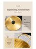 Golden Korean Style Hammered Stainless Steel Ramen Pot with Lid - Small Hot Pot Gift Set