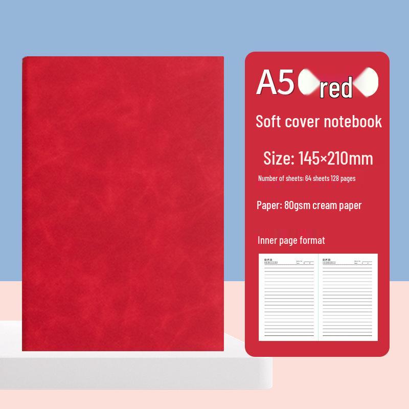 High-End Soft Leather Business Notebook with Magnetic Buckle and Custom Logo - Ideal Gift Set