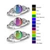 Creative Sweet Style Color-Changing Palace Envelope Gemstone Ring Ring Gold-Plated