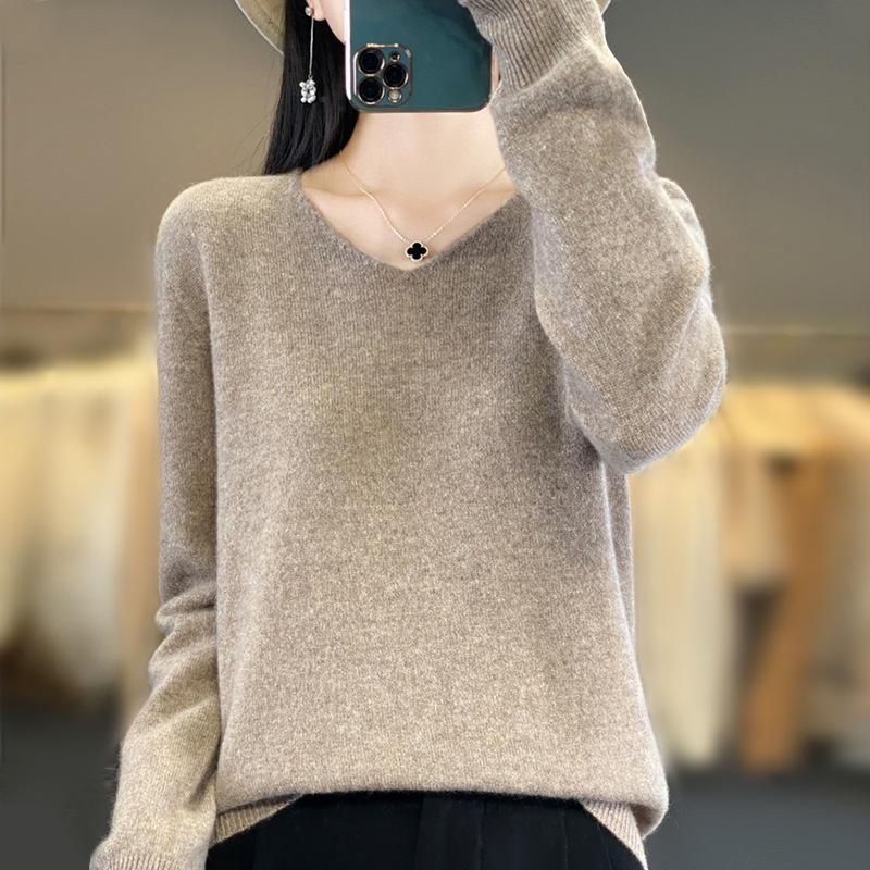 Dámský vlněný pletený kardiganový svetr bez rukávů s výstřihem do V, jaro 2025