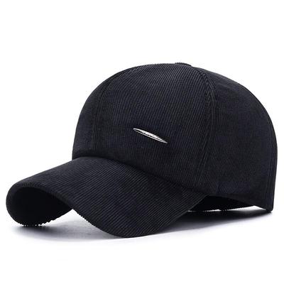 ZhenYueQi Winter Corduroy Baseball Cap with Ear Flaps